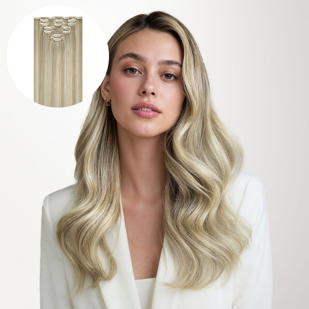 Ash Blonde Highlights (17A/60A) Classic Clip-Ins (150g-170g) [Clearance]
