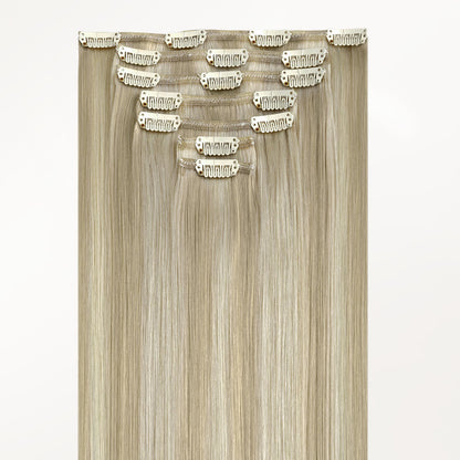 Ash Blonde Highlights (17A/60A) Classic Clip-Ins (120g-150g) [Clearance]