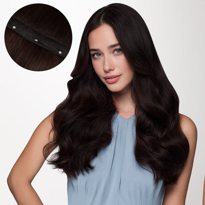 Dark Brown (2) Butterfly Weft Human Hair Extensions (100g-150g)