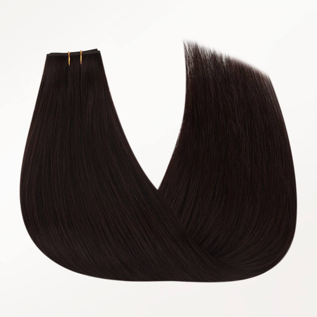 Dark Brown (2) Butterfly Weft Human Hair Extensions (100g-150g)