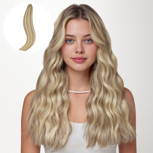 Light Blonde Highlights (16/22A) Feather Weft Hair Extension (50g-60g)