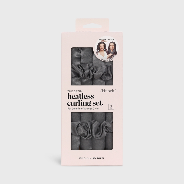 Satin Heatless Curling Set - Charcoal - Image 3