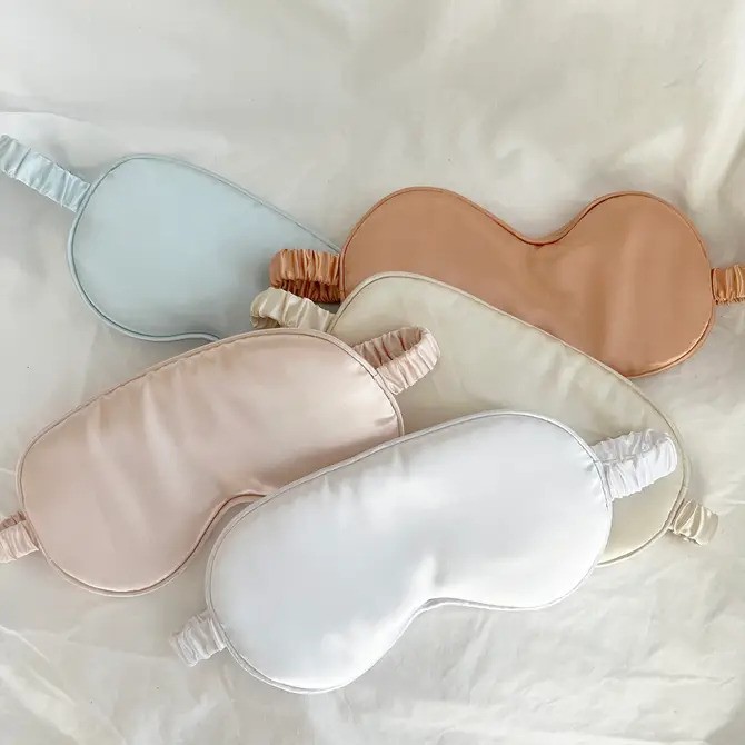Silky Satin Sleep Eye Masks with Ribbon - Gracia - Image 2
