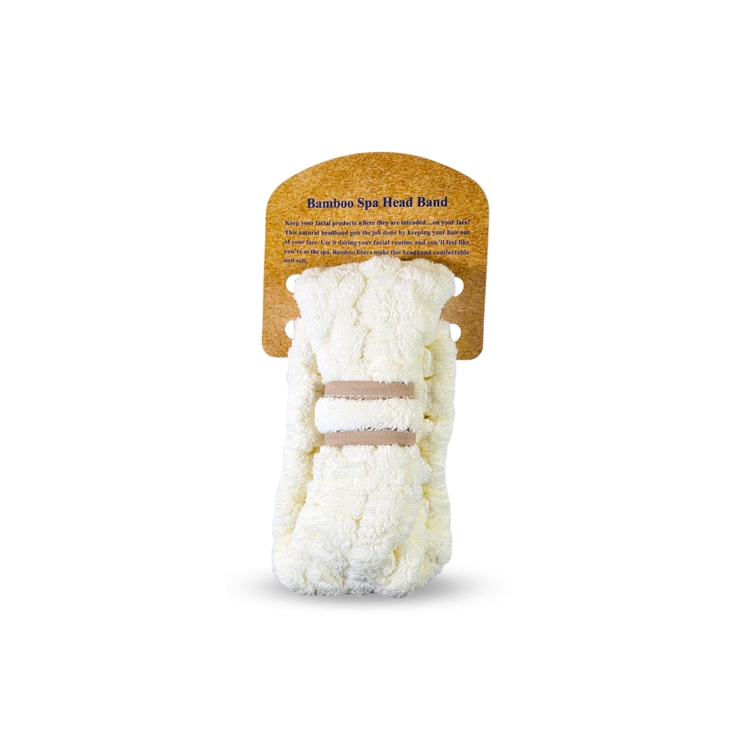 Bamboo Spa Headband White Pack - Image 2