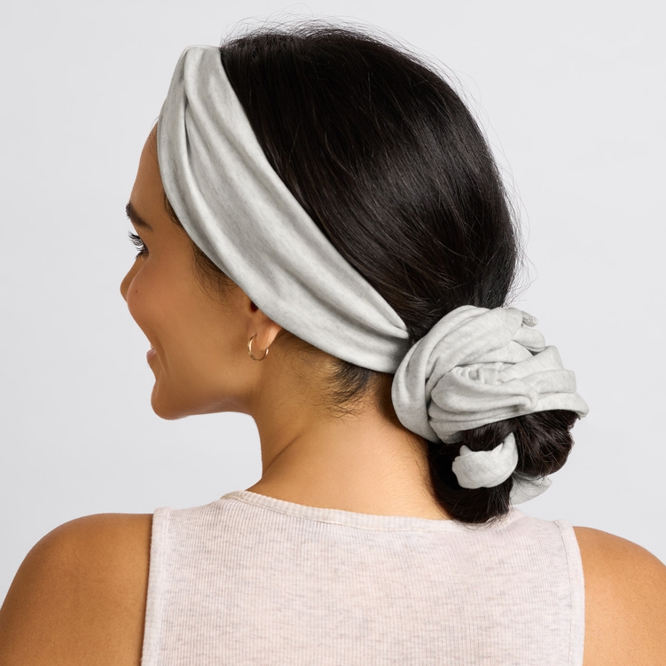 Set & Flow Heatless Curling Headband - Heather Gray - Image 3