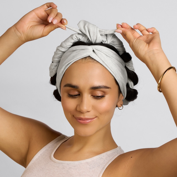 Set & Flow Heatless Curling Headband - Heather Gray - Image 2