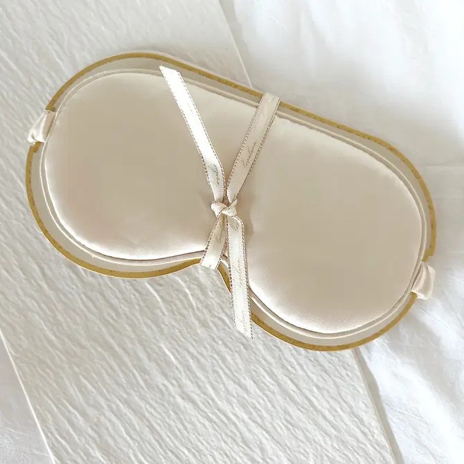 Silky Satin Sleep Eye Masks with Ribbon - Gracia - Image 3